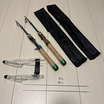 振り出しルアーロッド 2本 テレスコ釣り竿 カーボンパックロッド ロッドケース付 Amazon.co.jp: 振り出しルアーロッド 2本 テレスコ釣り竿